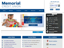 Tablet Screenshot of memorialcu.org